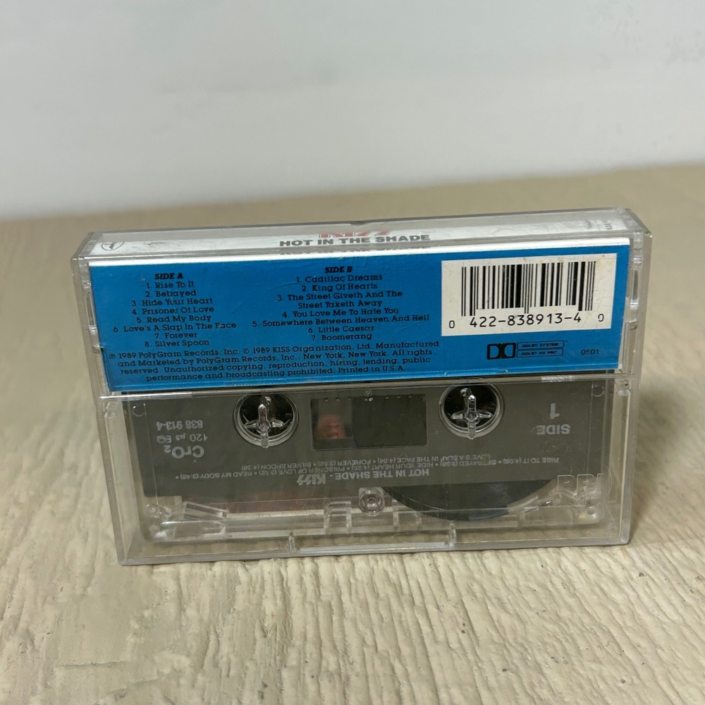 KISS Cassette Tape Hot in the Shade 1989  Hard‎ Rock - Picture 2 of 6